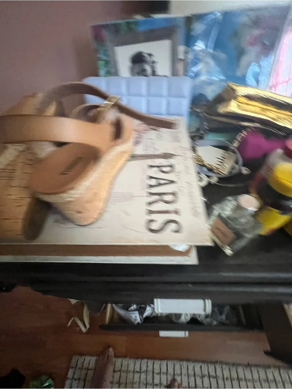 Women's Tan Platform Sandals with Ankle Strap size 5.5 used once